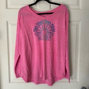 Women’s Maine pink long sleeve shirt extra large the pine tree state